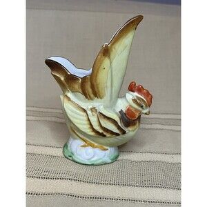 Vintage Made In Occupied Japan Ceramic Chicken Rooster Vase